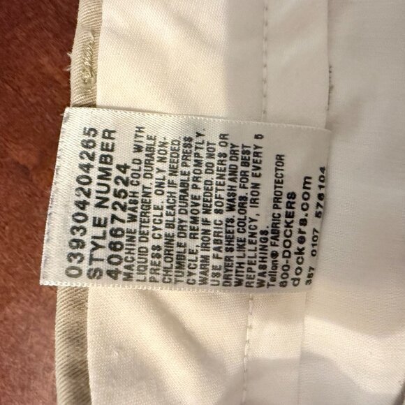 Dockers Mens Khaki Chinos W40 L30 Cotton Blend Professional Work Pants - Picture 4 of 12